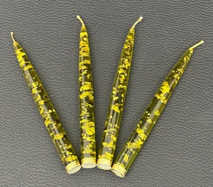 lot 106 image: Four Decorative Vintage Faux Candles with Golden Flecks