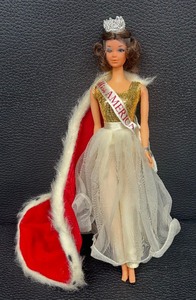 lot 128 image: Vintage Miss America Barbie by Mattel  1967 Walk Lively Steffie Mrs. America Barbie Doll