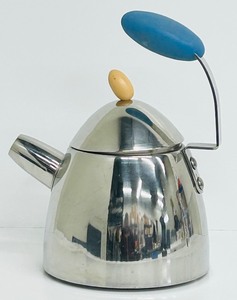lot 70 image: Michael Graves Postmodern Vintage 1990s Stainless Steel Tea Kettle (No Whistle)