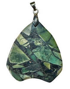 lot 22J image: Beautiful Natural Copper Seraphinite Oval Cabochon Pendant Gemstone