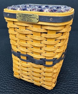 lot 52B image: Longaberger Collectors Club J.W. Collection Miniature Waste Basket - 1997
