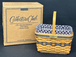 lot 67B image: Longaberger Collectors Club J.W. Collection Miniature Market Basket - 1996