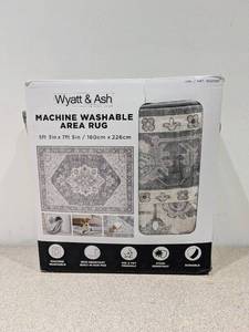 lot 120 image: NEW WYATT & ASH DARYA MACHINE WASHABLE AREA RUG