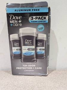 lot 99 image: DOVE MENCARE 3PK ALUMINUM FREE DEODORANT