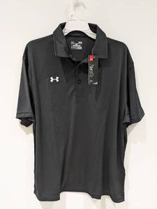 lot 40 image: NEW UNDER ARMOUR LARGE GOLF POLO (BLACK)