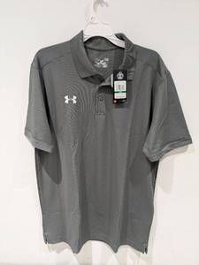 lot 41 image: NEW UNDER ARMOUR LARGE GOLF POLO (GRAY)
