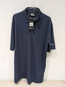 lot 49 image: NEW NIKE LARGETALL DRY FIT GOLF POLO (NAVY)