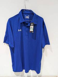 lot 55 image: NEW UNDER ARMOUR LARGE GOLF POLO (BLUE)