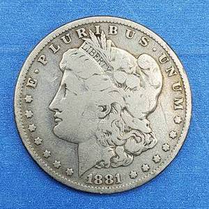 lot 25 image: 1881-O Morgan Silver Dollar