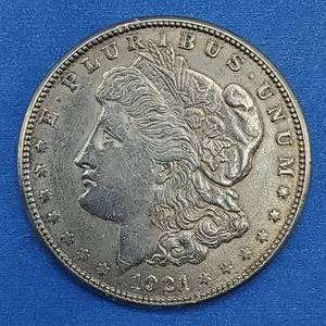lot 35 image: 1921-S Morgan Silver Dollar Higher Grade