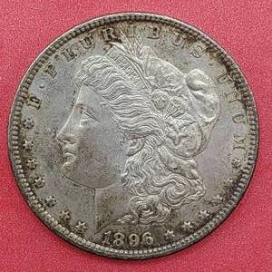 lot 105 image: 1896 Mortgan Silver Dollar