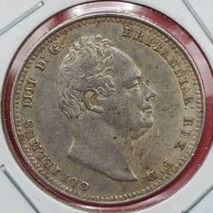 lot 108 image: 1834 One Shilling--RARE in this Higher Grade