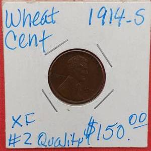 lot 110 image: 1914-S Lincoln Cent--XF--RARE in this higher Grade