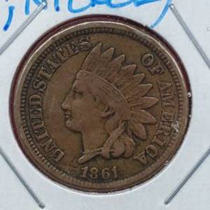 lot 118 image: 1861 Indanhead Cent Higher Grade