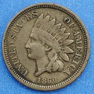 lot 148 image: 1860 Indianhead Cent, Fine