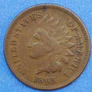 lot 150 image: 1865 Indianhead Cent, Partial Liberty