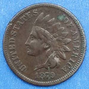 lot 154 image: 1879 Indianhead Cent, Nearly Full Liberty