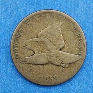 lot 160 image: 1858 Flying Eagle Cent