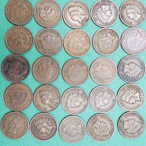 lot 305 image: 25 Indianhead Cents--Add to your collection