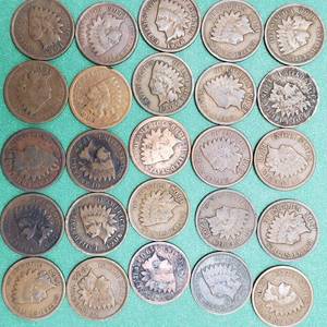 lot 309 image: 25 Indianhead Cents--Add to your collection