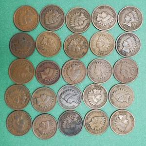 lot 316 image: 25 Indianhead Cents--Add to your collection