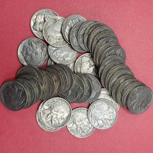 lot 320 image: Roll (40) Buffalo Nickels--Full Dates