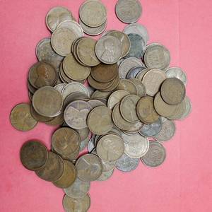 lot 322 image: 100 Wheat Cents 1909-1929