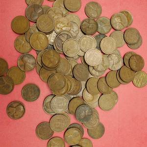 lot 326 image: 100 Wheat Cents 1909-1929