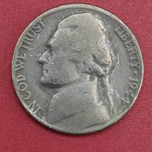 lot 376 image: 1944 Jefferson Nickel--No Mint Mark