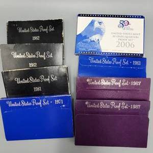 lot 387 image: 8 U.S. Proof Sets--See Description & Photo