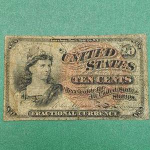 lot 391 image: U.S.Ten Cent Fractional Currency