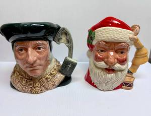 lot 25 image: Royal Doulton Planters - Sir Thomas More & Santa Claus