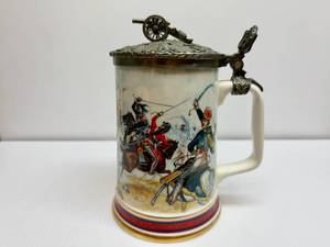 lot 28 image: The Franklin Mint The Battle of Waterloo Tankard wCertificate of Authenticity