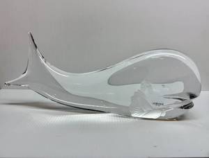 lot 9 image: Vintage Kosta Boda Jonah and the Whale Glass Art Sculpture