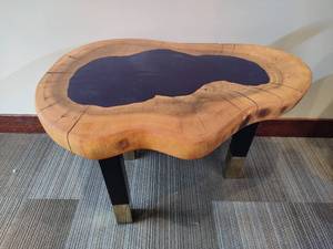 Unique Epoxy/Resin & Wood Side Table
