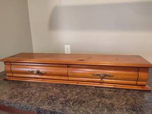 lot 64 image: Two-Drawer Wood Dresser Enhancer