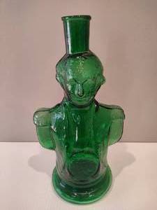lot 92 image: Emerald Green Washington Bust Decanter