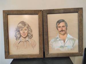 lot 105 image: Large Framed Portraits