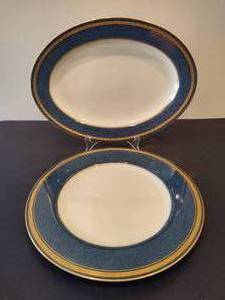 lot 102 image: MIKASA Imperial Lapis Serving Plates