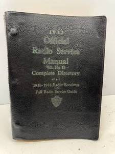 lot 108 image: Official Radio Service Manual 1932 Volume 2