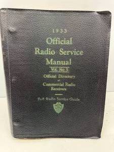 lot 109 image: Official Radio Service Manual 1933 Volume 3