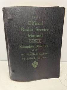 lot 110 image: Official Radio Service Manual 1934 Volume 4