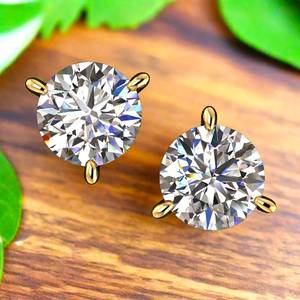 .50 CT Diamond Stud  Diamonds Earrings 14K Gold Retail $879.