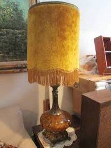lot 36 image: Hollywood Regency Amber Blown Glass