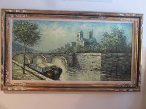 lot 35 image: Big Framed Picture  signed Rivera