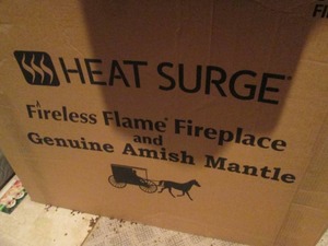 lot 210 image: NIB Fireless Flame Fireplace