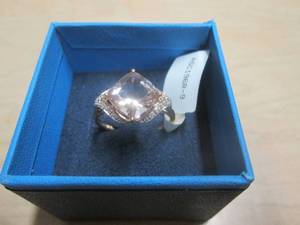 lot 84 image: PINK MORGANITE 10K ROSE GOLD RING SIZE 9