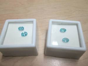 lot 87 image: MADAGASCAR GREENISH-BLUE APTITE AVG 1.40CTW 7X5MM OVAL