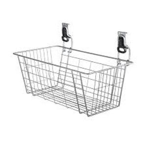 lot 37 image: Rubbermaid Fasttrack Garage 24 in. H x 13.13 in. W Wire Mesh Basket,Wall Mounted Storage, Organization Track System for HomeGarage Customer Returns See Pictures