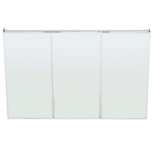 lot 16 image: 48 in. W x 31 in. H Rectangular Aluminum Medicine Cabinet with Mirror